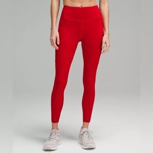 Lululemon Fast and Free High-Rise Tight 25" Red 8